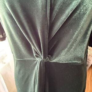 MSK Forest Green Velvet Dress